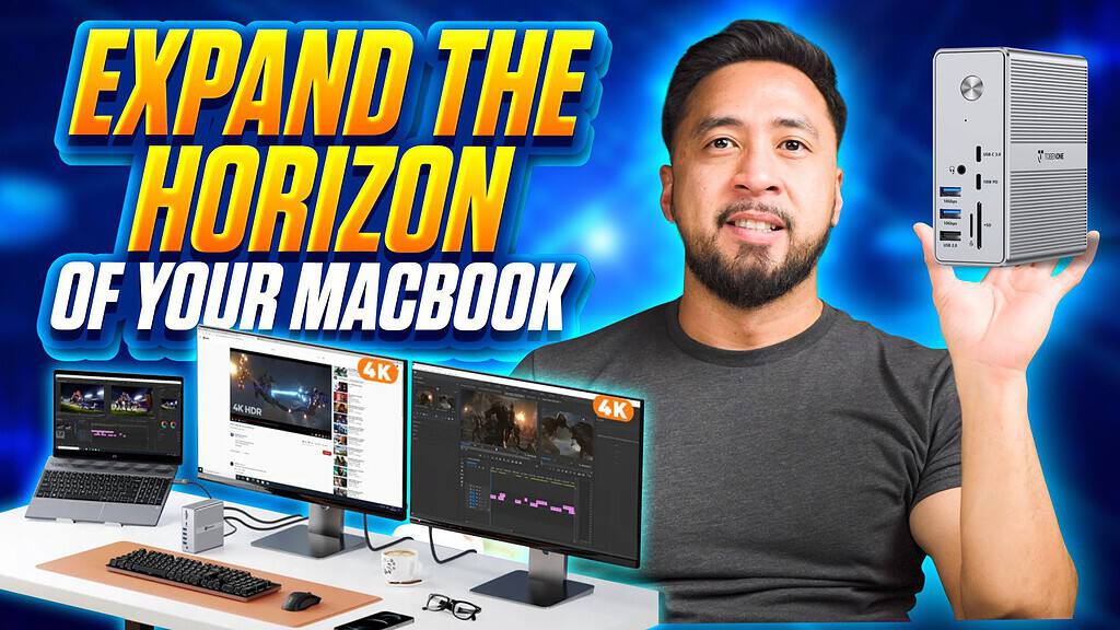 Watch this Video before you buy a MacBook Pro | Tobenone 18-in-1 Docking Station 34 a man sitting in front of a computer